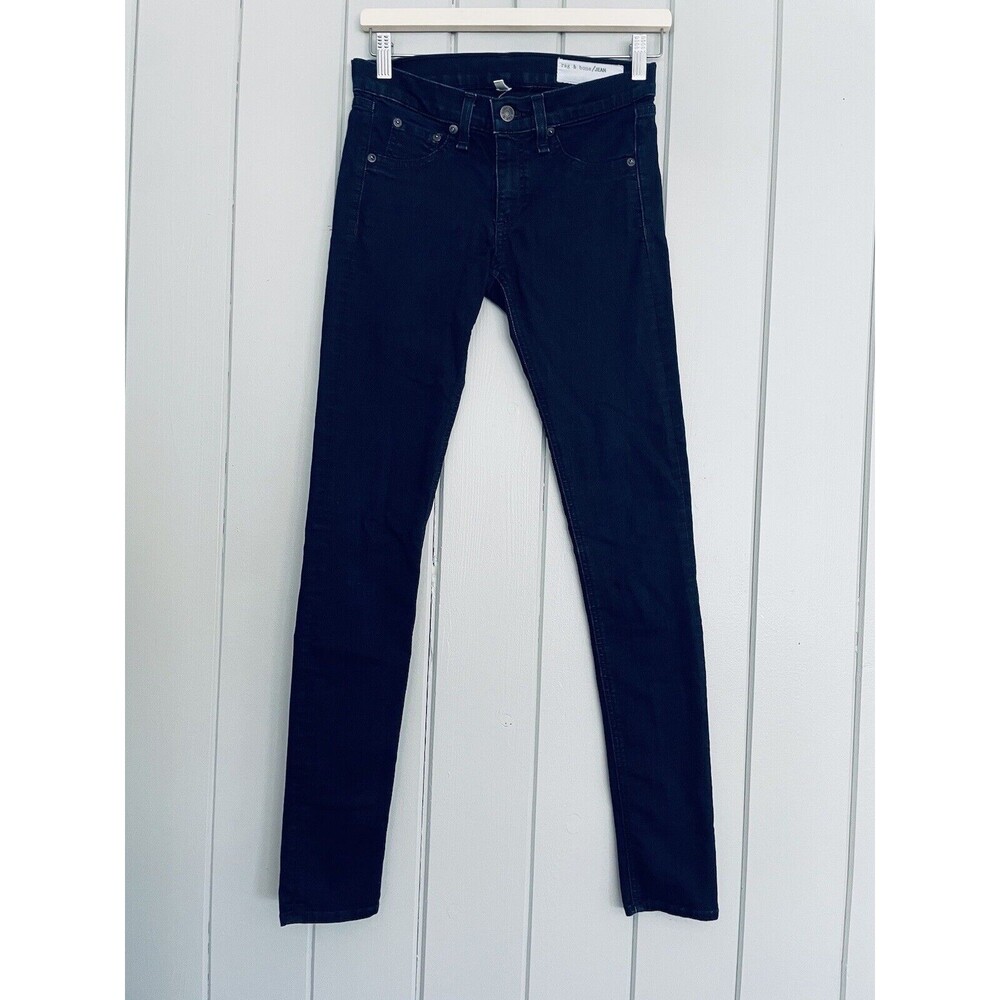 Rag & Bone The Legging Jeans 25 Dark Wash Midnight Blue Stretch Cotton Blend